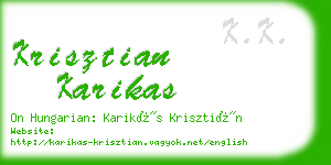 krisztian karikas business card